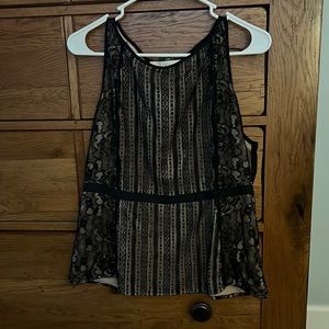 Black and tan tank top from Loft dressy